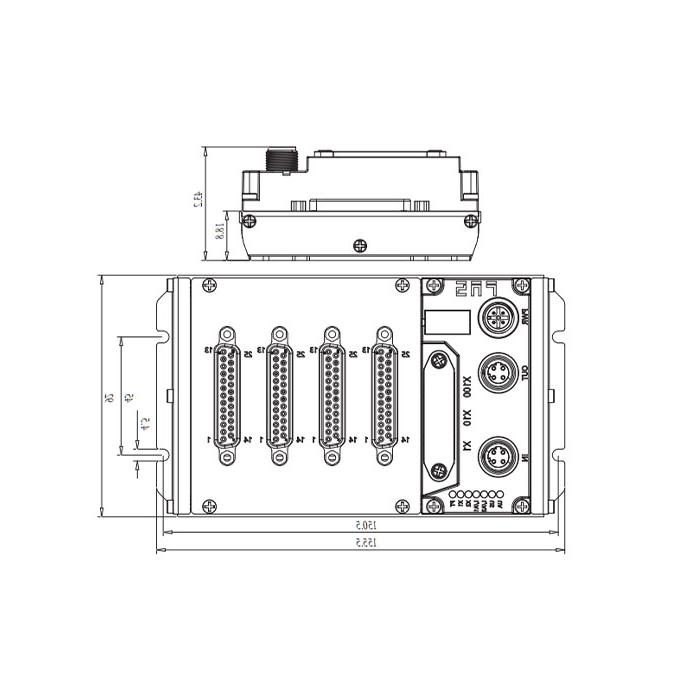 Modbus-RTU protocol, IP20, 64DI/DO adaptive configuration, PNP, D-Sub interface, Remote module, 009M93